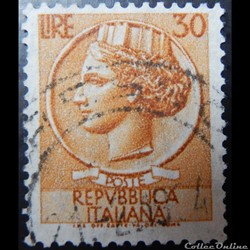 Italie 00716A pièce de Syracuse 30 lires de 1960
