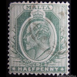 Malte 00018 roi Edward VII 1/2p de 1903