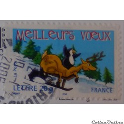 03855 Meilleurs voeux 3ème timbre 20 gr de 2005