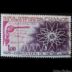 01844 Bureau international des poids et mesures 1875-1975 Convention du mètre 1F