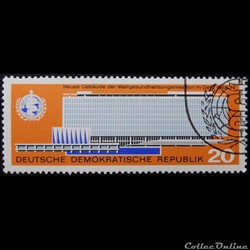 Allemagne RDA 00875 nouveau bâtiment de l'OMS 20pf de 1966