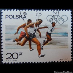 Pologne 01616 JO 100m homme 20Gr de 1967