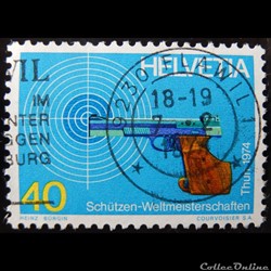 Suisse 00949 championat du monde de tir 40cts de 1974