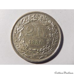 Suisse, 2 francs de 1980