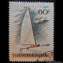 Hongrie PA0183 char à voile 60f de 1955