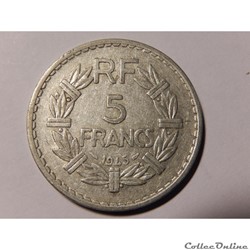 5 Francs Lavrillier Alu 1945