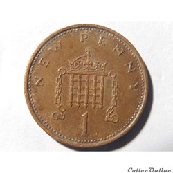 Royaume-Uni, 1 new penny de 1980
