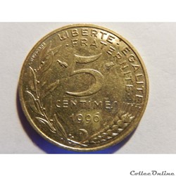 5 centimes Marianne 1996 4 plis