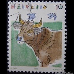 Suisse 01389 Vache 10cts de 1992