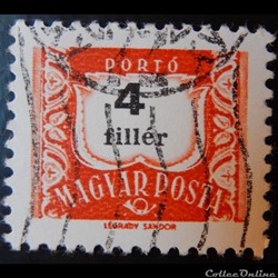 Hongrie T0216B chiffre 4f de 1965