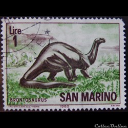Saint-Marin 00645 Brontosaurus 1L de 1965