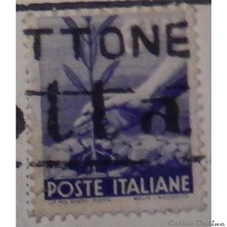 Italie 00494 main plantant un olivier 6 lires de 1947