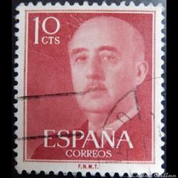 Espagne 00854 général Francisco Franco 10c de 1955