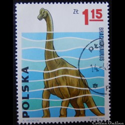 Pologne 01428 Brachiosaurus 1.15Zt de 1965