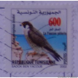 Tunisie 01453 Faucon pèlerin 600LSd de 2002