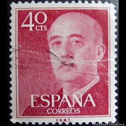 Espagne 00859 général Francisco Franco 40c de 1955