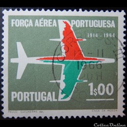 Portugal 00974 aviation portugaise 1$00 de 1965
