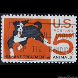 Etats Unis 00802 Chien 5c de 1966