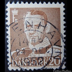 Danemark 00318 roi Frederik IX de 20ore de 1950