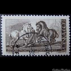 Pologne 01564 valet d'écurie avec Percherons 60Gr de 1966