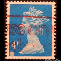 Royaume-Uni 01325 reine Elisabeth II 4p de 1988