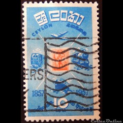 Ceylan 00310 modes de transport 10c de 1957