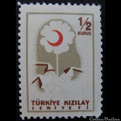 Turquie Z0137 encouragement d'une infirmière 1/2 kurus de 1949