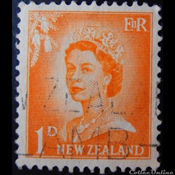 Nouvelle-Zélande 00352 reine Elisabeth II 1p de 1956