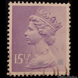 Royaume-Uni 00968 reine Elisabeth II 15 1/2p de 1981