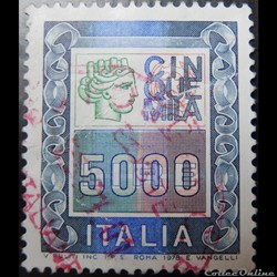 Italie 01371 chiffre, valeur élevée 5000 lires de 1978