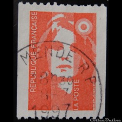 02819 Marianne de Briat rouge pour roulette Timbre à valeur permanente sans valeur faciale