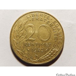 20 centimes Marianne 1982
