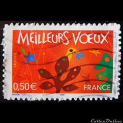 03723 Meilleurs Voeux timbre autoadhésif 0.50€