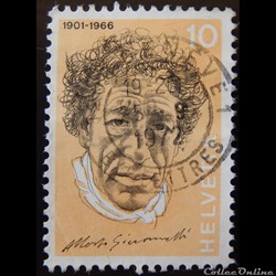 Suisse 00909 Alberto Giacometti 10cts de 1972