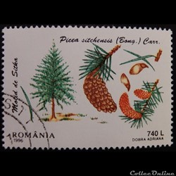 Roumanie 04345 Epicéa de Sitka 740 Lei de 1996