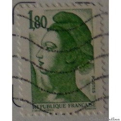02375 La République, type Liberté - 1F80 vert de 1985