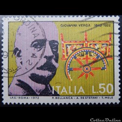 Italie 01092 Giovanni Verga 50 lires de 1972