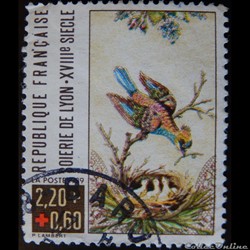 02612 Croix-Rouge Française Soierie de Lyon XVIII ème siècle 2F20 + 0.60