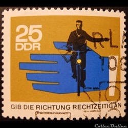 Allemagne RDA 00868 sécurité routière 25pf de 1966