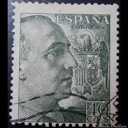 Espagne 00790A général Francisco Franco 40c de 1950