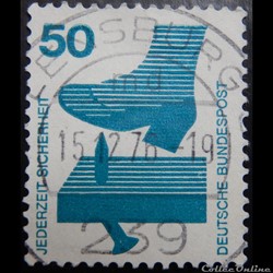 Allemagne RFA 00576 prévention des accidents 50pf de 1973
