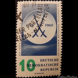 Allemagne RDA 00491 porcelaine 10pf de 1960