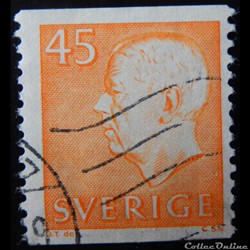 Suède 00471 roi Gustave VI Adolf 45öre de 1964
