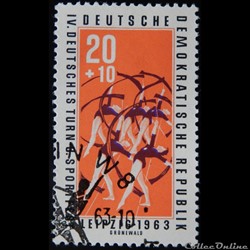 Allemagne RDA 00669 gymnastique 20+10pf de 1963