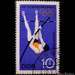 Allemagne RDA 01101 JO de Mexico 10+5pf de 1968