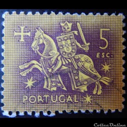 Portugal 00785 chevalier à cheval 5$ de 1953