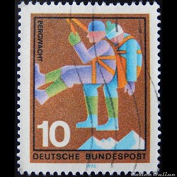 Allemagne RFA 00498 secours en montagne 10pf de 1970