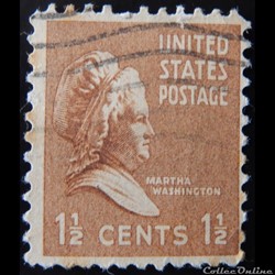 Etats Unis 00370 Martha Washington 1 1/2c de 1938