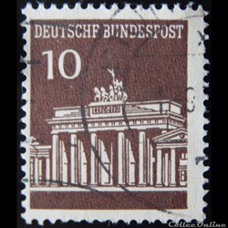 Allemagne RFA 00368 porte de Brandenburg, Berlin 10pf de 1966