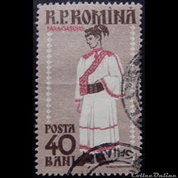 Roumanie 01598 Costume folklorique de Taraoasului 40 Bani de 1958